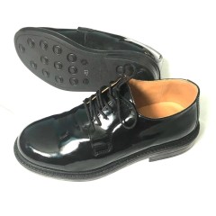 Туфли полуботинки армейские уставные на шнурках лакированные